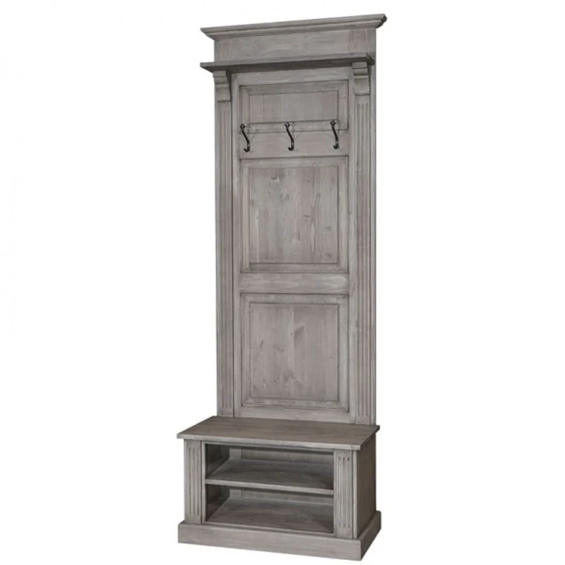 Casa Padrino Jugendstil Wand Garderobe mit Ablagefächer - Landhaus Stil Garderobenschrank