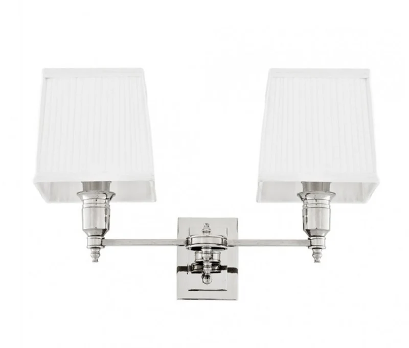 Casa Padrino Luxus Wandleuchte Nickel - Luxus Leuchte