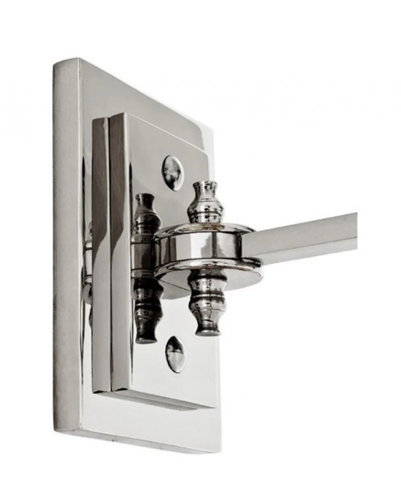 Casa Padrino Luxus Wandleuchte Nickel - Luxus Leuchte