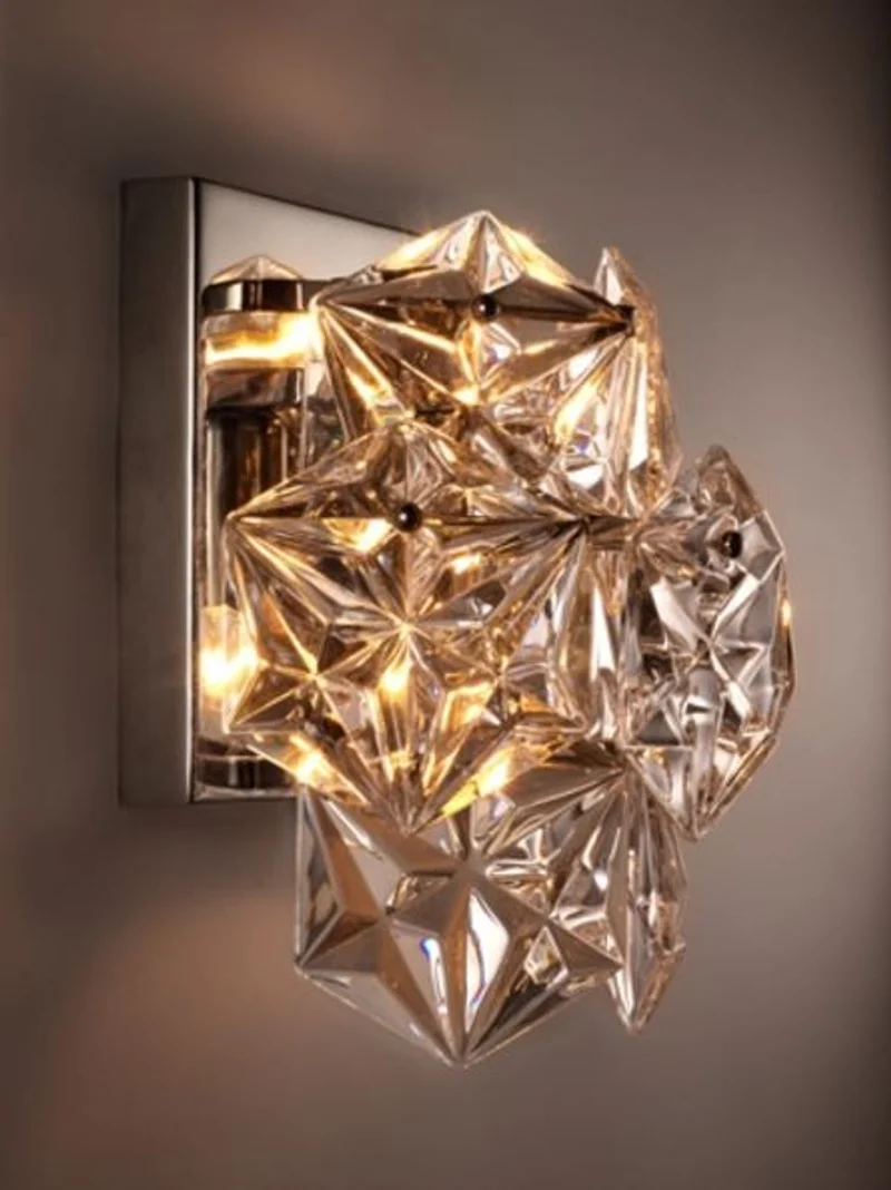 Casa Padrino Luxus Wandleuchte Nickel aus Metall und Glas, 23 x 15 x 26 cm