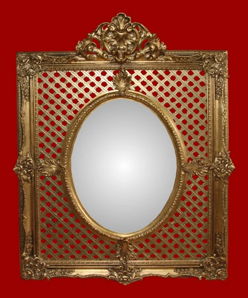 Casa Padrino Barock Luxus Wandspiegel Gold 101 x 141 cm - Handgefertigtes Prunkstück im Antik Stil