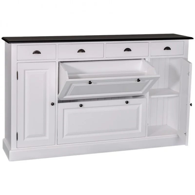 Casa Padrino Shabby Chic Landhaus Stil Sideboard Schuhschrank - Dielen Schrank
