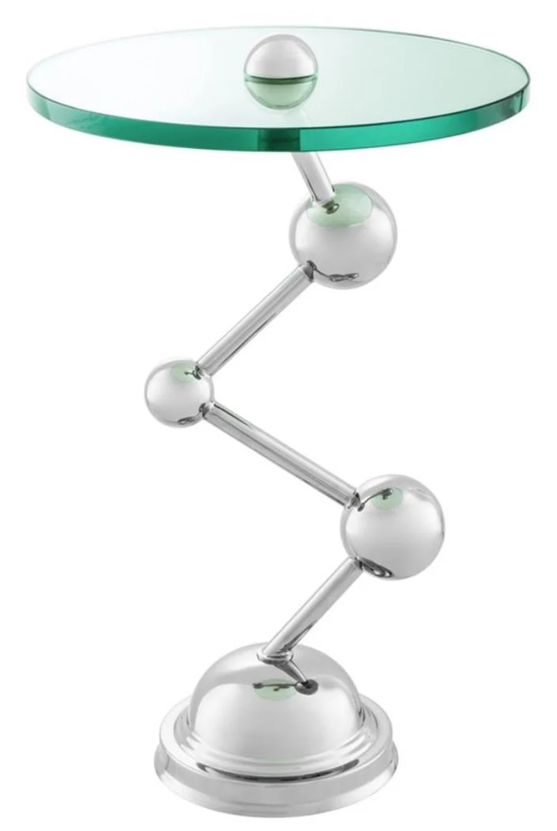 Casa Padrino Luxus Beistelltisch Silber 40 x H. 65 cm - Limited Edition