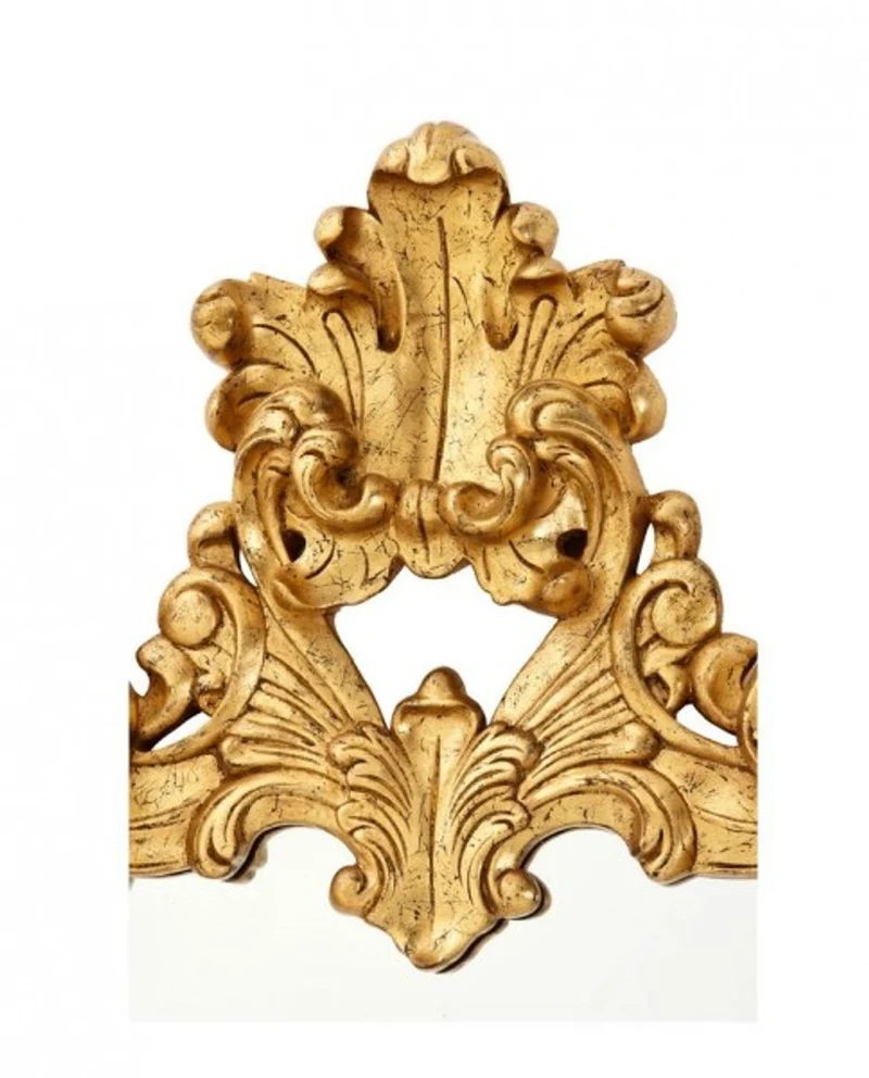 Casa Padrino Luxus Designer Wandspiegel Barock Stil Gold Blatt 124 x H 190 cm