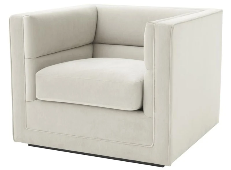 Casa Padrino Luxus Sessel Hellgrau 92 x 86 x H. 73,5 cm - Luxus Wohnzimmer Sessel