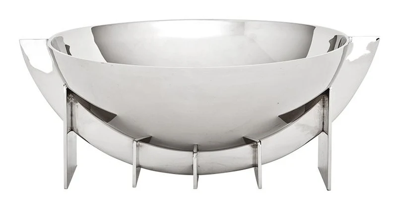 Casa Padrino Designer Edelstahl Schale 30 x 25 x H. 11,5 cm - Luxus Qualität