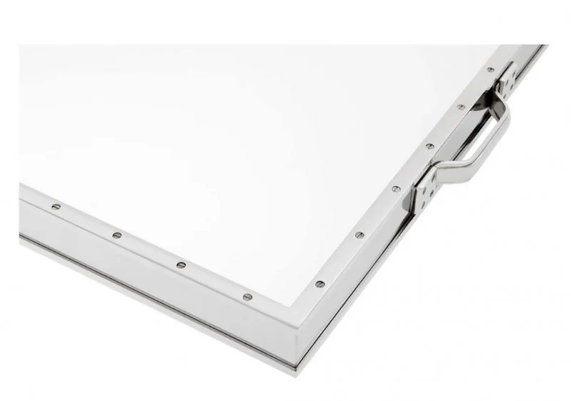 Casa Padrino Luxus Tablett Nickel Finish Silber 55 x 50 x H. 5 cm - Edles Hotel Accessoire