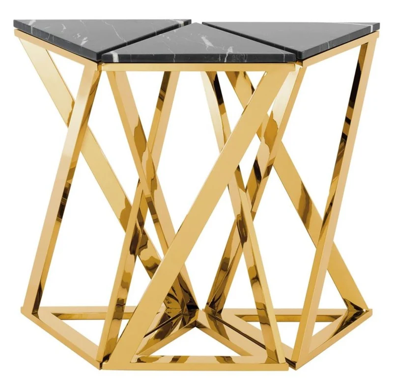 Casa Padrino Designer Konsole 3er Set Gold 95 x 41 x H. 80,5 cm - Luxus Kollektion