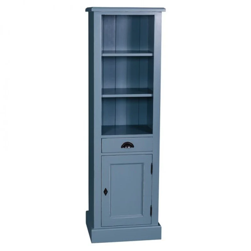 Casa Padrino Landhaus Stil Badezimmer Schrank Hochschrank mit Schublade - Bad Schrank Massivholz