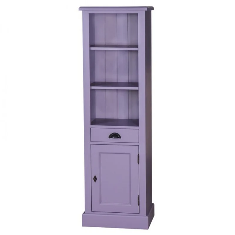 Casa Padrino Landhaus Stil Badezimmer Schrank Hochschrank mit Schublade - Bad Schrank Massivholz