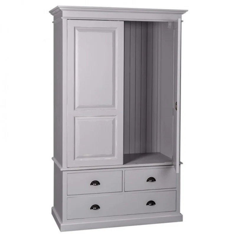 Casa Padrino Landhaus Stil Kleiderschrank - Kleider Schrank Shabby H 197 cm B 120 cm T 59 cm