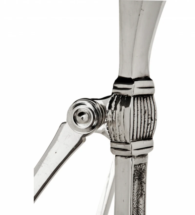 Casa Padrino Luxus Art Deco Designer Beistelltisch - Antik Silber / Schwarzes Glas - 63 x 63 x H. 55 cm