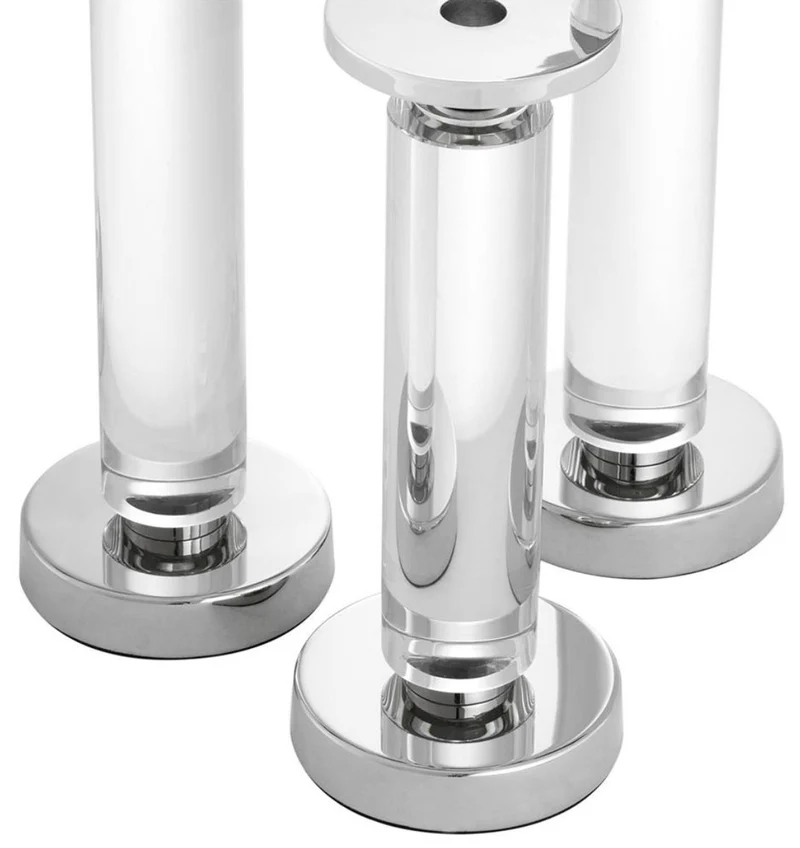 Casa Padrino Luxus Kerzenhalter 3er Set - Hotel Restaurant Accessoires