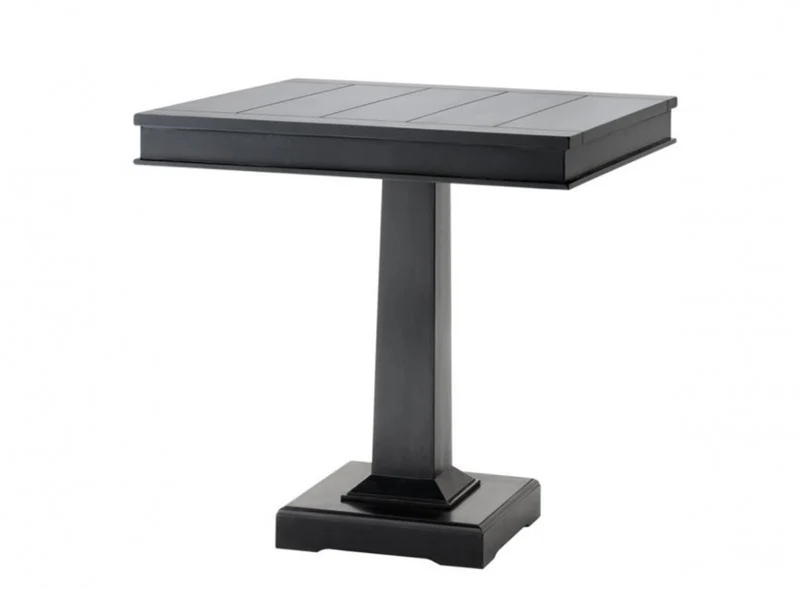 Casa Padrino Designer Luxus Esstisch aus Birkenholz in Schwarz - 80 x 80 x H. 78 cm