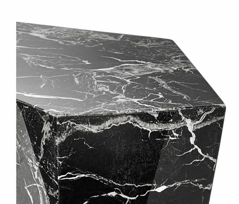 Casa Padrino Art Deco Luxus Couchtisch 3er Set Kunstmarmor Schwarz 52 x 37,5 x H. 40/35/30 cm