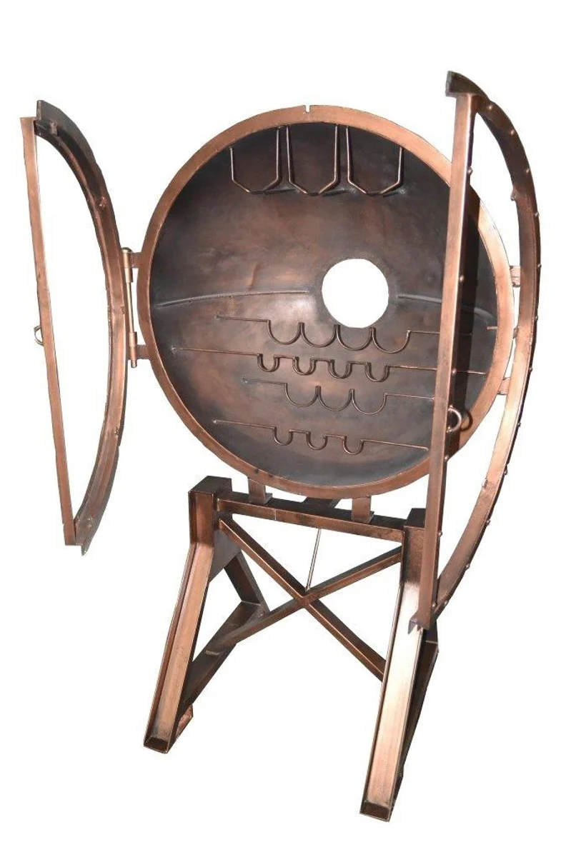 Casa Padrino Luxus Getränke Bar Kupfer - Weinregal aus Metall - 106 x 173 x 77 cm