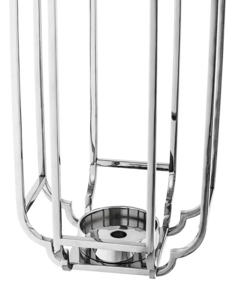 Casa Padrino Luxus Kerzenleuchter Silber 25 x 25 x H. 55 cm - Hotel Accessoires