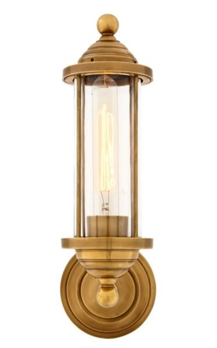 Casa Padrino Luxus Wandleuchte Messing - Wandlampe im edlen Design - 11,5 x 16 x 38 cm