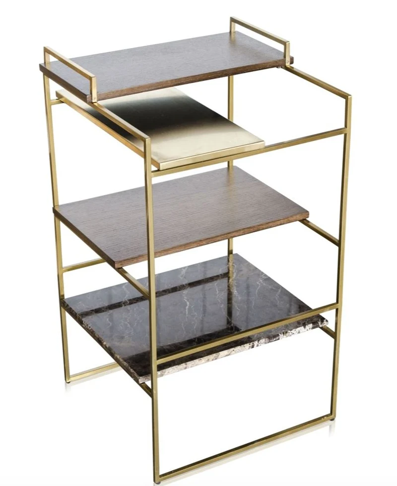 Casa Padrino Luxus Designer Beistelltisch Gold 45 x 45 x H. 80,5 cm - Designer Möbel