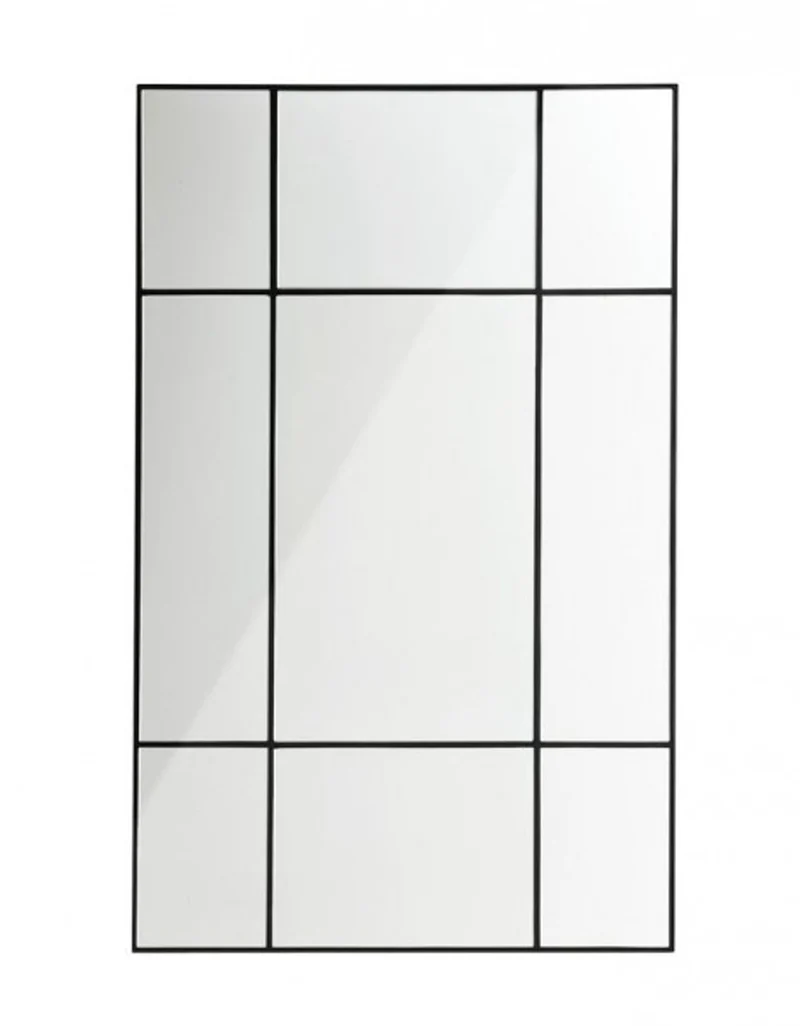 Casa Padrino Designer Luxus Wandspiegel Schwarz 70 x H 110 cm - Außergewöhnliches Design