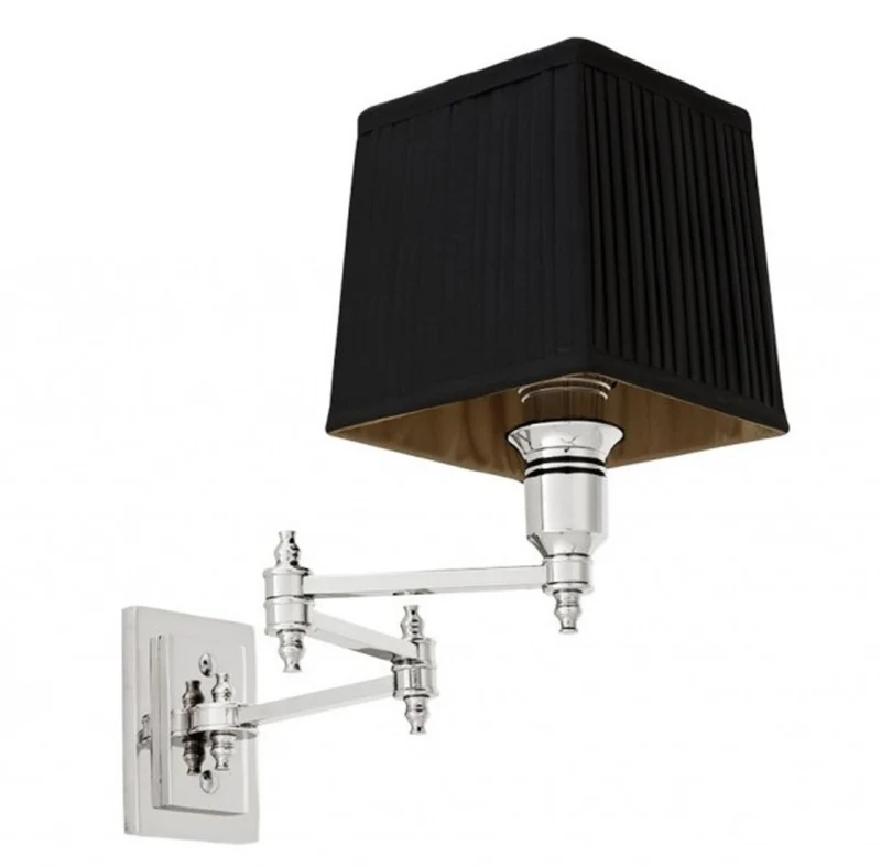 Casa Padrino Luxus Wandleuchte Nickel - Luxus Qualität