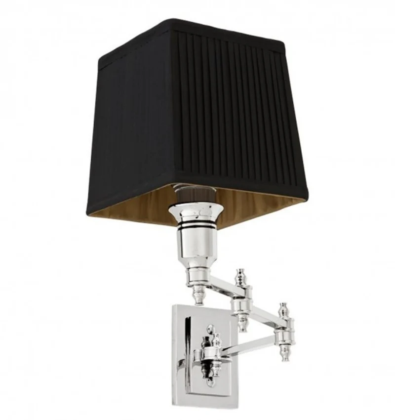 Casa Padrino Luxus Wandleuchte Nickel - Luxus Qualität